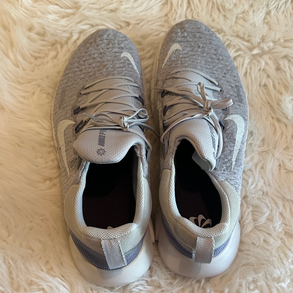 Nike Light Gray and White Running Shoes